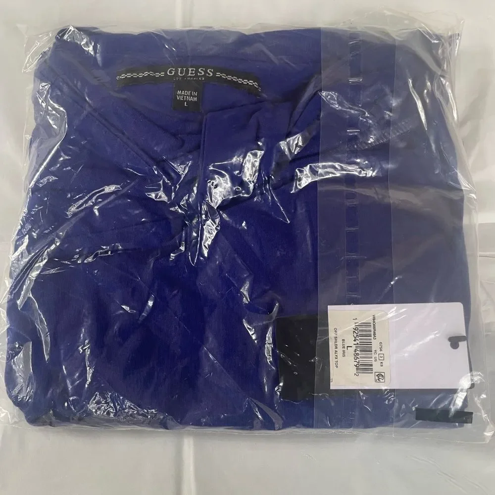 GUESS Womens Twist-Front Off The Shoulder Blouse - Picture 8 of 10